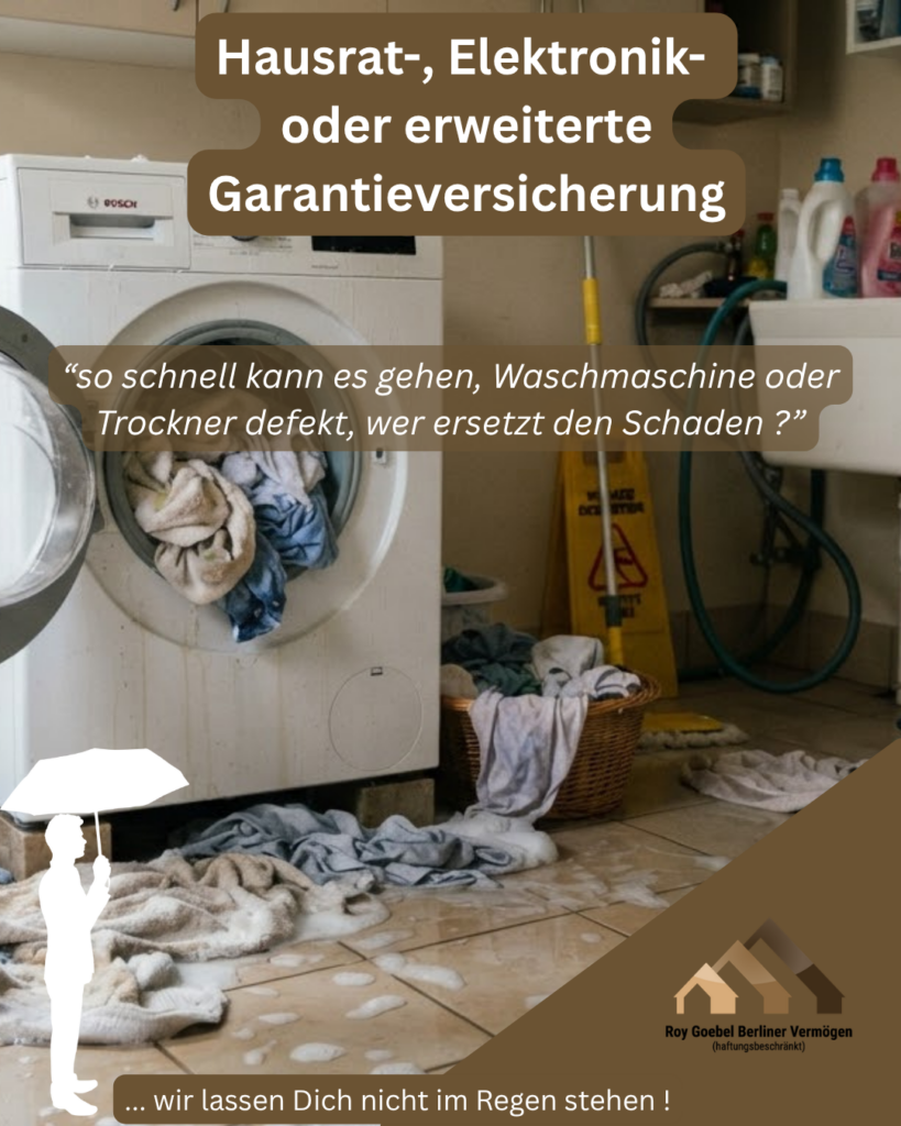 Garantieerweiterung oder Elektronikversicherung, für den größten Teil des Hausrates ein wichtiger Schutz, gerade wenn der Fall der Fälle eintritt