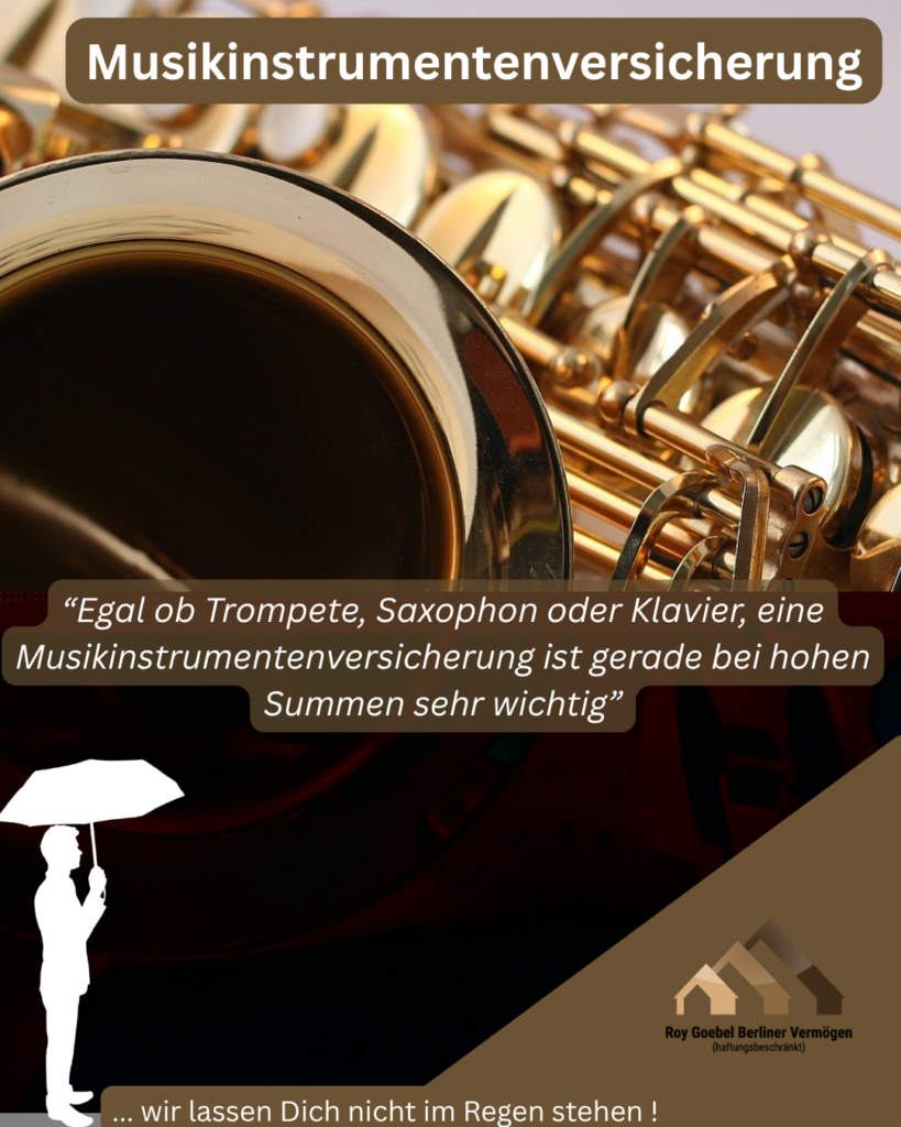 Musikinstrumentenversicherung sichert alle Streich und Blasinstrumente ab, sowie Klaviere