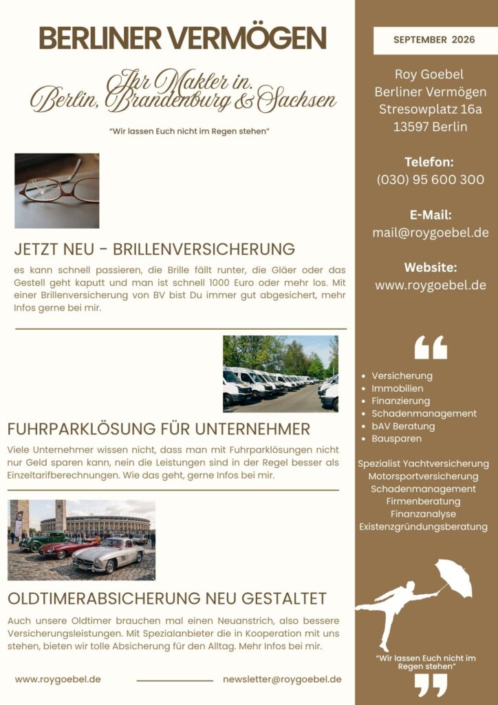 Der Newsletter für September 2026 ist online