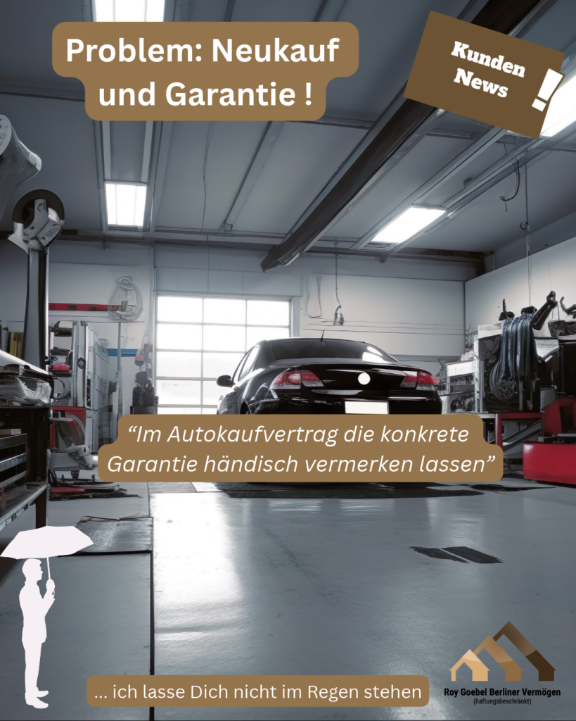 Kaufvertrag und Garantie festlegen lassen