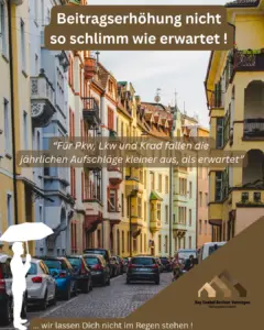 Beitragserhöhungen fallen nicht so hoch aus als erwartet