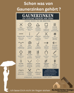 Gaunerzinken sind Symbole die Hinweise für Einbrecher sind, um zu erkunden es es sich lohnt einzubrechen